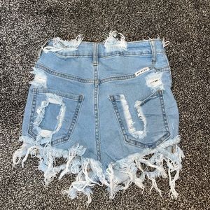 Light Denim Short Shorts